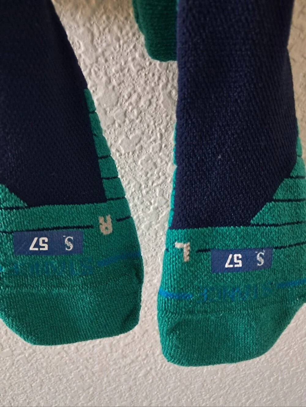 Stance Seattle Mariners Socks MLB Team Issued #57 Seattle Skyline Space Needle